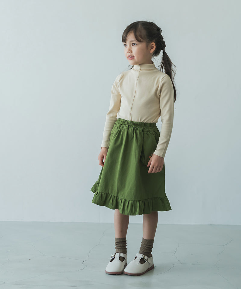 裾フリルフラワーステッチスカート – palette-clothing